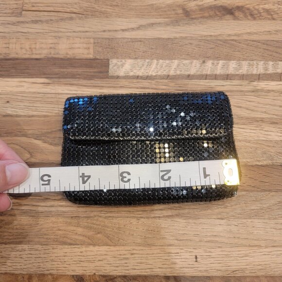 Small Black Metal Mesh Coin Purse/Wallet/Mini Bag - Picture 11 of 11